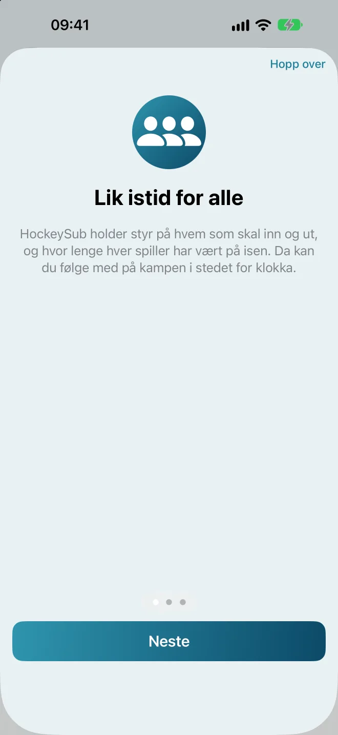 Første side i innføringen: Lik istid for alle